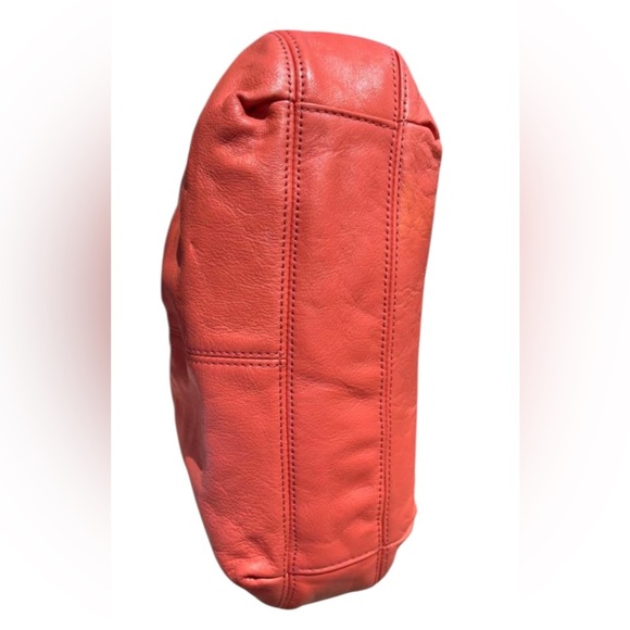 Coach Ashley Leather Convertible Hobo Bag - Coral Orange - Picture 15 of 15